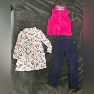Petit Bateau 3T vest, pants, dress